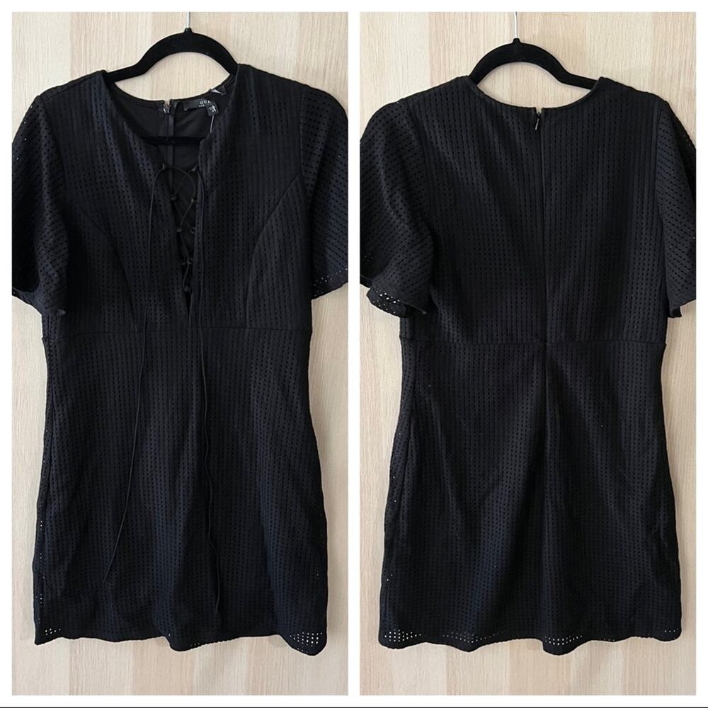 Guess Perforated Lace Up Mini Dress NWOT
